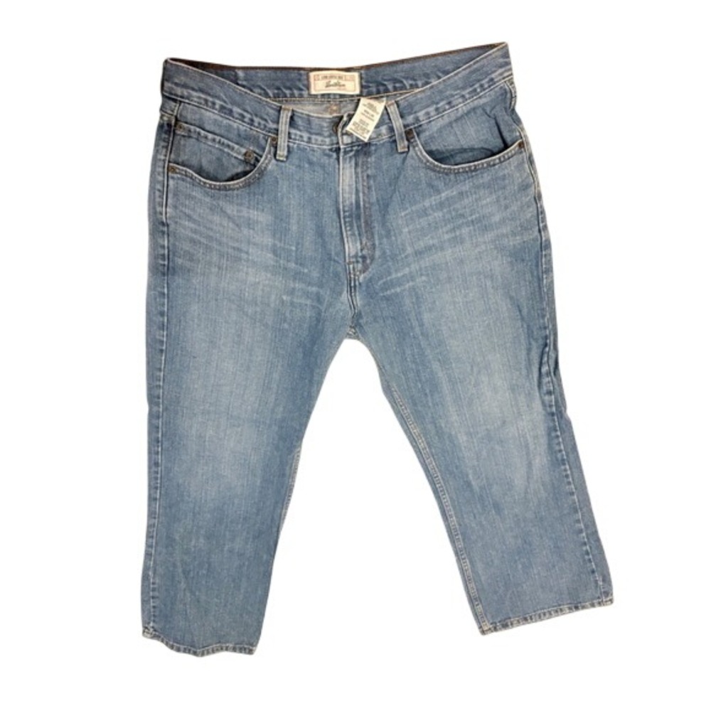 Levi Strauss Signature Low Loose Bootcut‎ Jeans Light Wash Denim Mens 34x28
